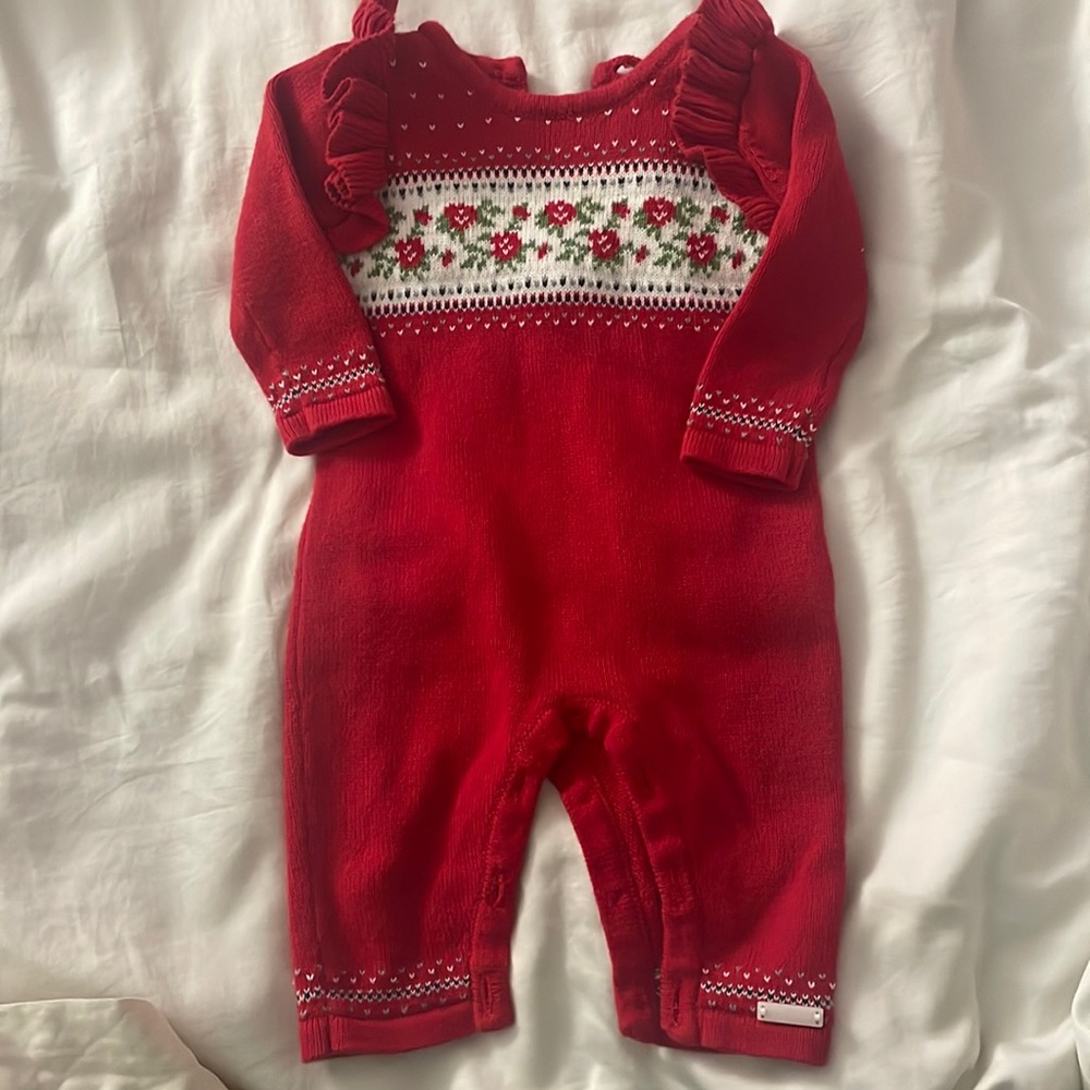 Janie and Jack ruffle red one piece